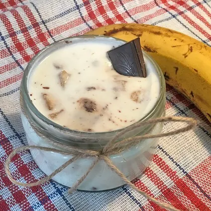 Домашний йогурт с бананом и шоколадом