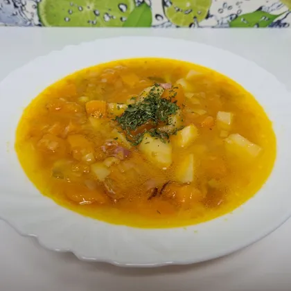 Суп из тыквы хоккайдо с беконом