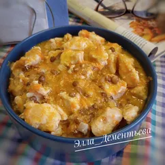 Куриное филе с чечевицей