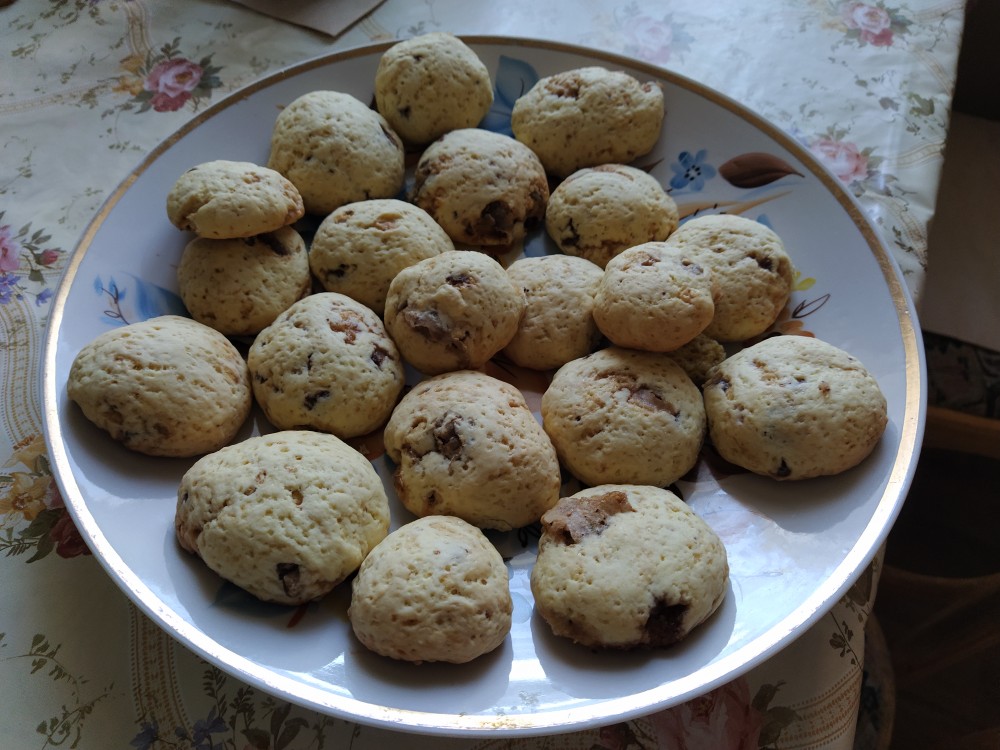 Шоколадное печенье с кусочками белого шоколада!🍫☕