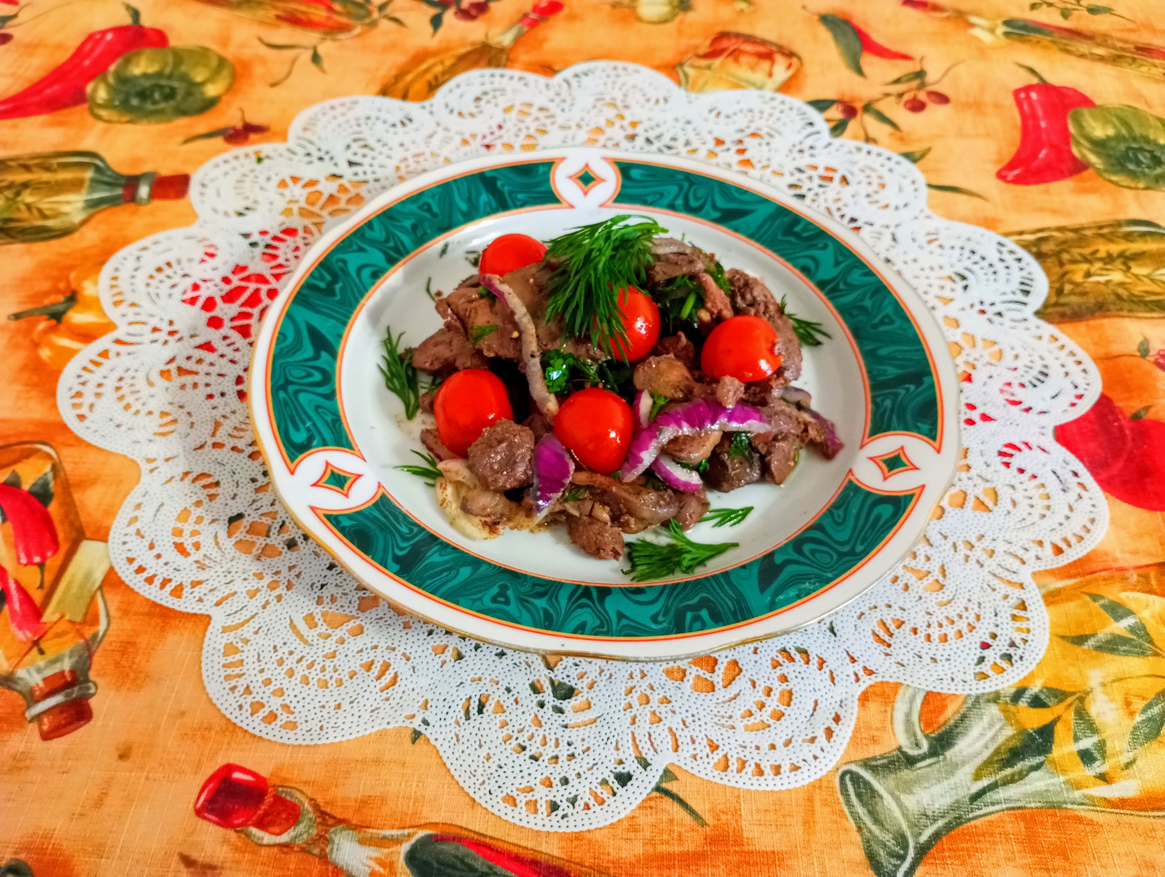 Жареная печень по-грузински