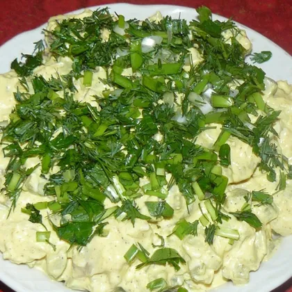 Картофельный салат с вкусным соусом