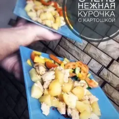 Очень нежная курочка с картошкой