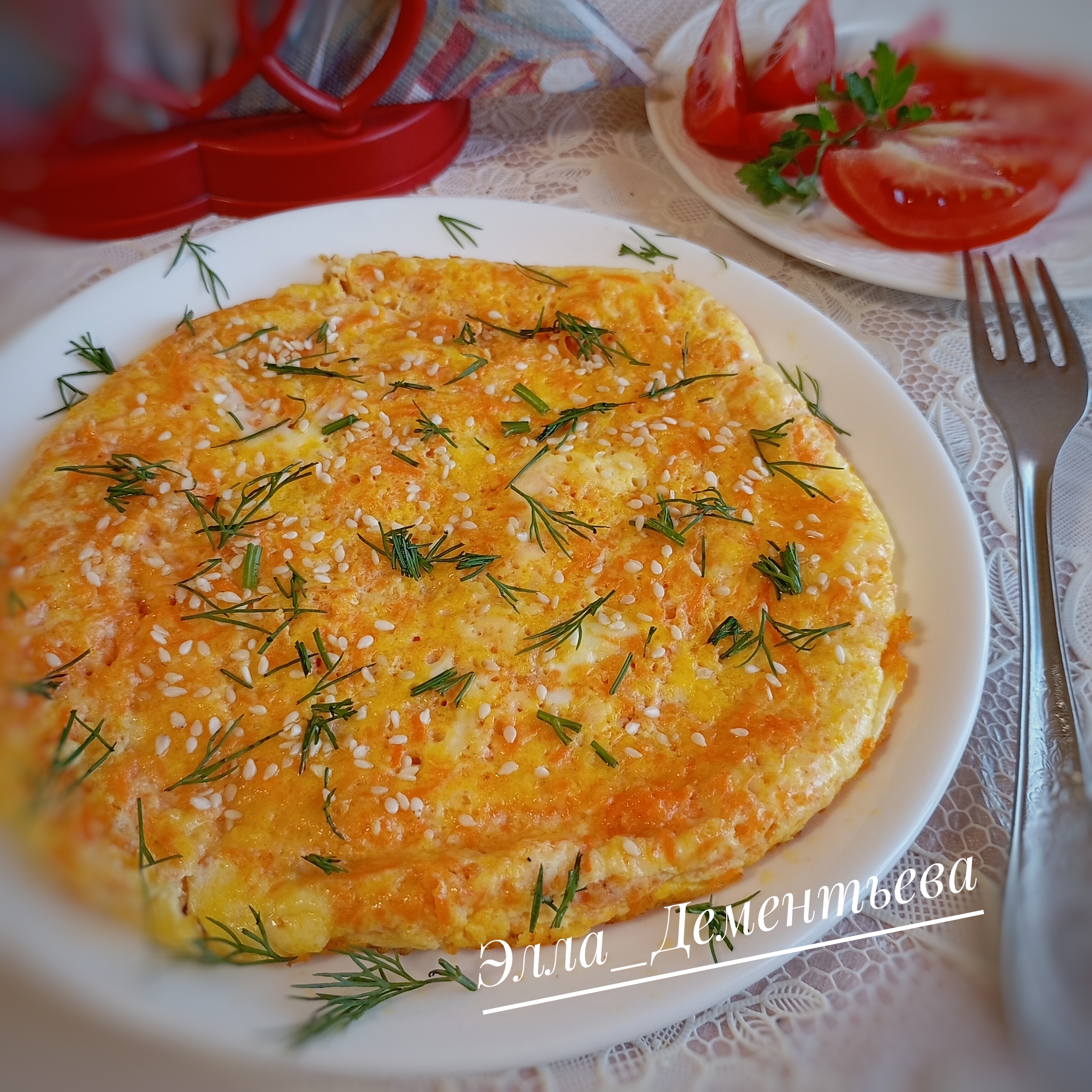 Омлет с морковью