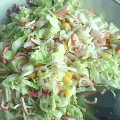 Крабовый салат с пекинской капустой