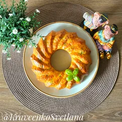 Заливной пирог с яйцами и зеленым луком