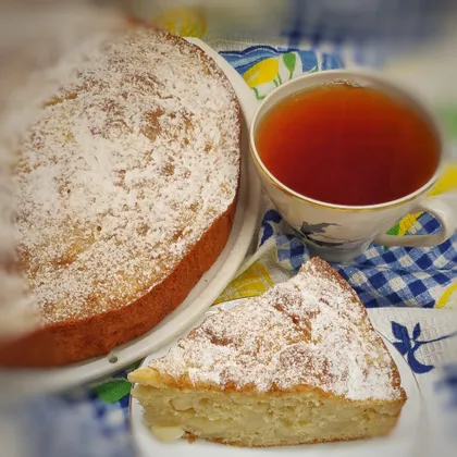 Пирог яблочный с заварным кремом🥧