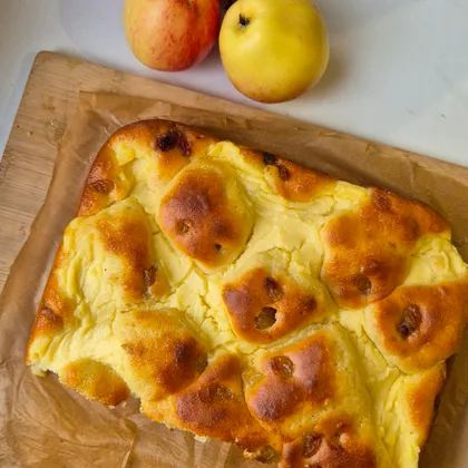 Яблочный пирог с кремом