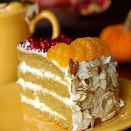 Mandarinovui tort iz myusli bez vupekaniya