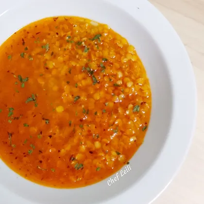Мерджимек - турецкий суп из красной чечевицы