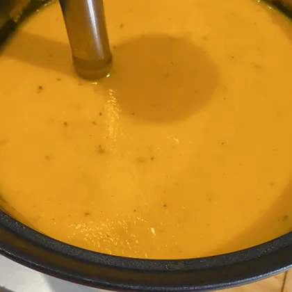 Тыквенный крем-суп с креветкам