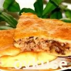 Постный пирог с гречкой и грибами