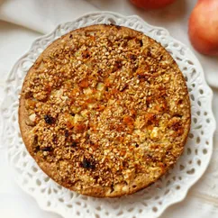 Яблочный пирог с грецкими орехами