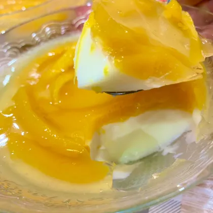 Желейный десерт с консервированными манго 🥭