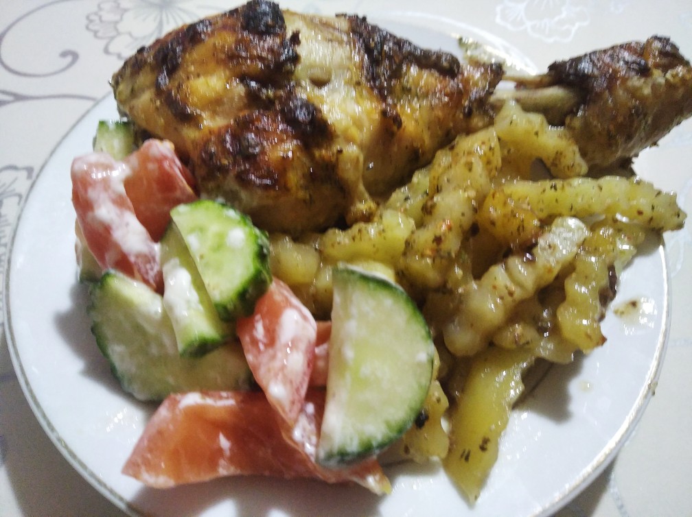 Голени с картошкой в духовке
