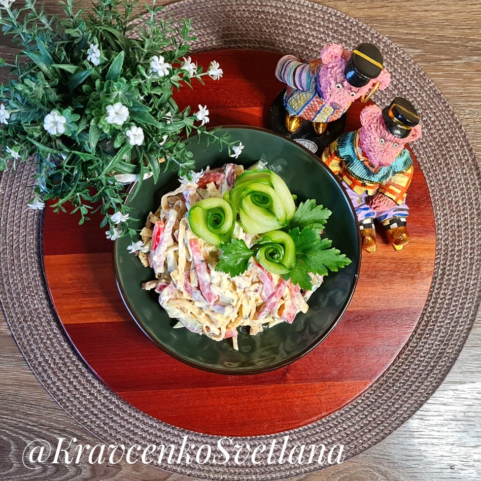 Блинный салат на праздничный стол