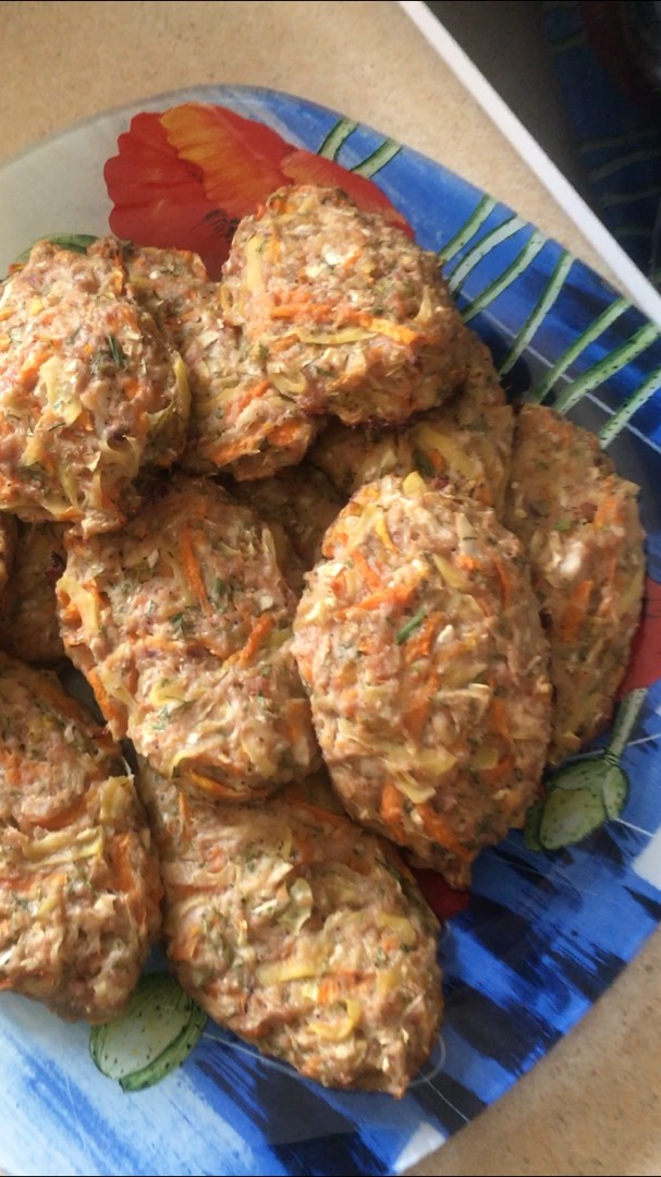 Котлеты овощные с куриным фаршем
