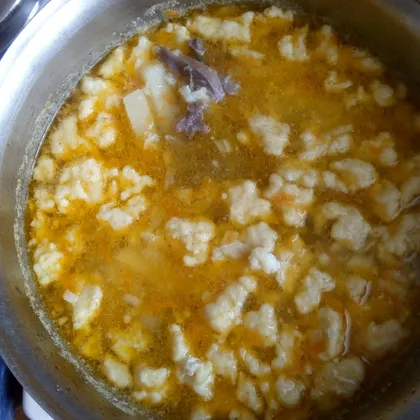 Вкусный суп с клецками