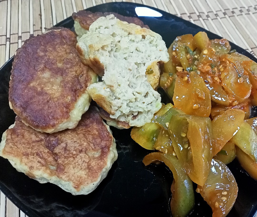 Мясные оладьи