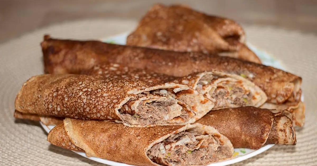 Блины с мясом на ржаной муке рецепт с фото пошаговый от IrinaCooking ...