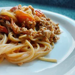 Идеальная паста в сливочно-мясном соусе🍝