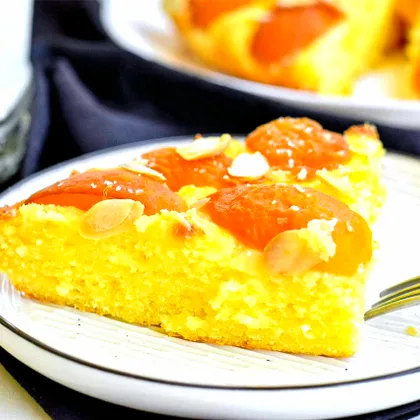 Творожный пирог с абрикосами