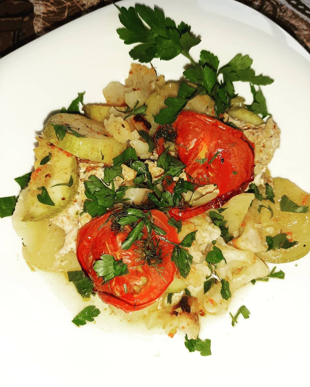 Овощная запеканка 🍅🥦🥒🥔🍖🌿