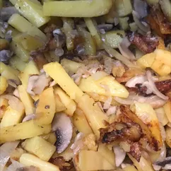 🍄Жареная картошка с шампиньонами🍄