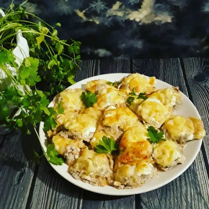 Котлетки с луком и сыром в духовке 🍁🍽🍁