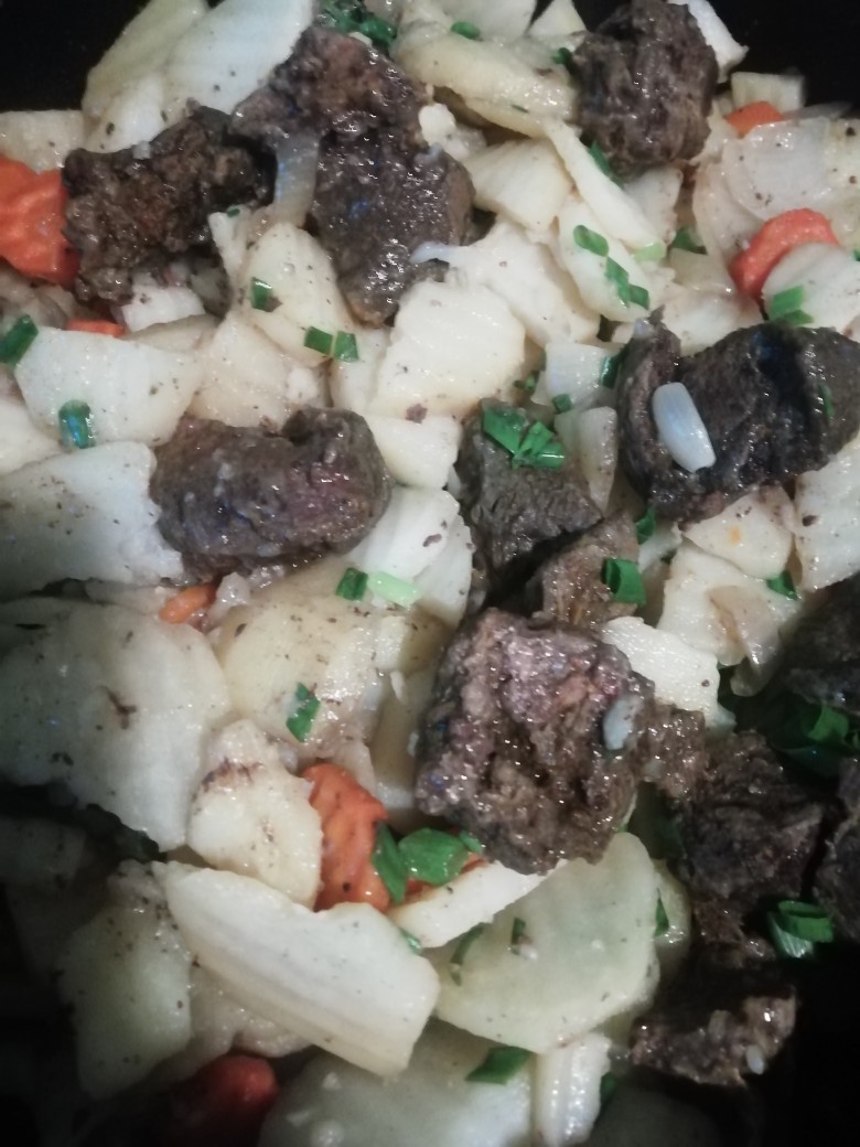 Картошка с мясом в рукаве