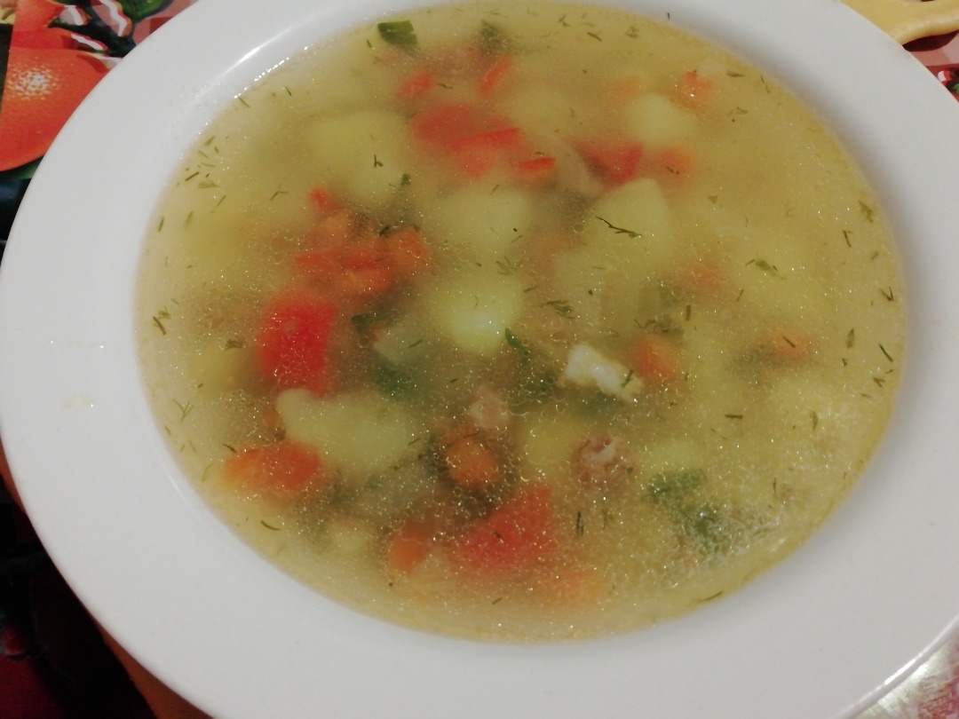 Супчик с индейкой и овощами