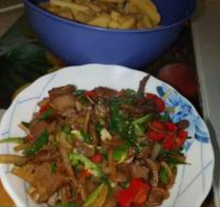 Фри с мясом
