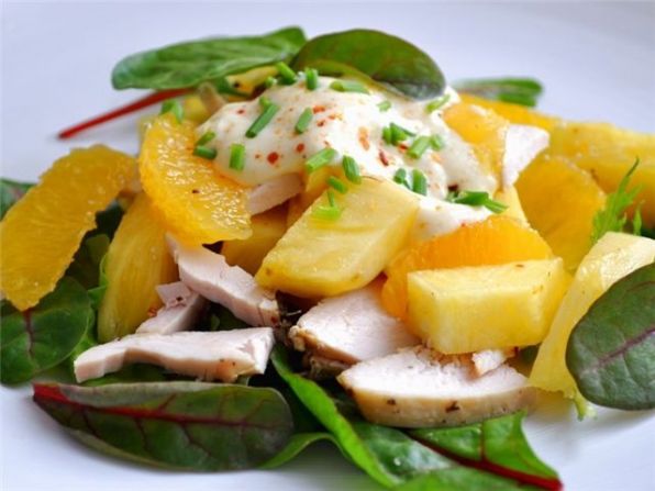 Салат из ананасов с курицей - пошаговый рецепт с фото на бородино-молодежка.рф