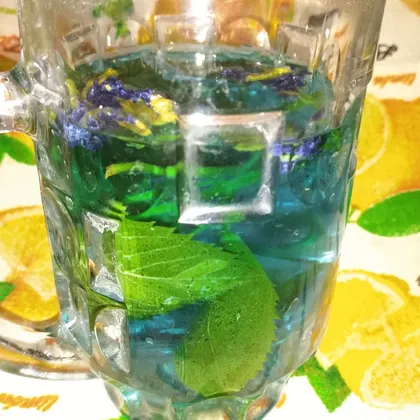 Синий чай Анчан с мятой