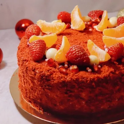 Новогодний Красный бархат | Christmas red velvet cake