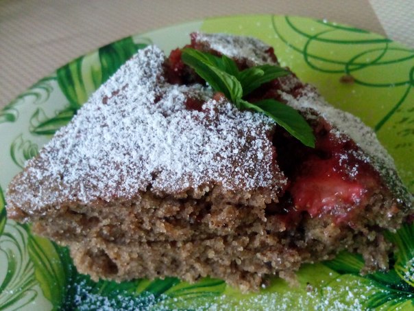 Шоколадный манник с клубникой🍰