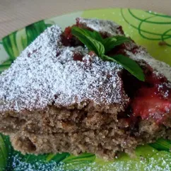 Шоколадный манник с клубникой🍰