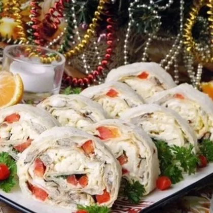 Рулет из лаваша на Новый Год🎄❄🎄❄🎄❄