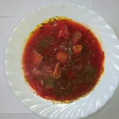 Борщ с курицей