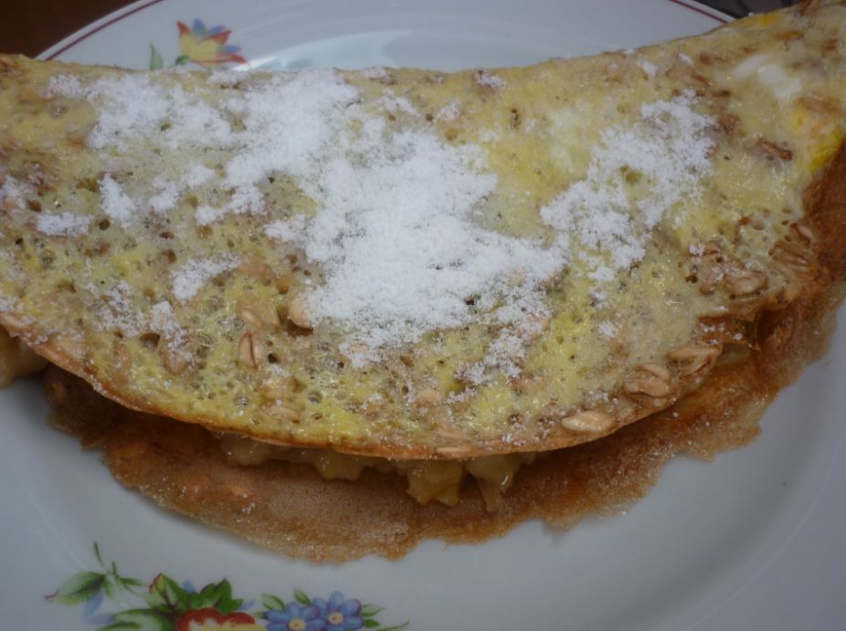 Овсяноблин с банановой начинкой