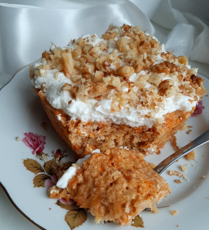 🥕Быстрый морковно-яблочный кекс из микроволновки
