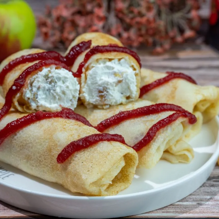 Блины с творогом