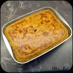 Пирог с курицей и грибами
