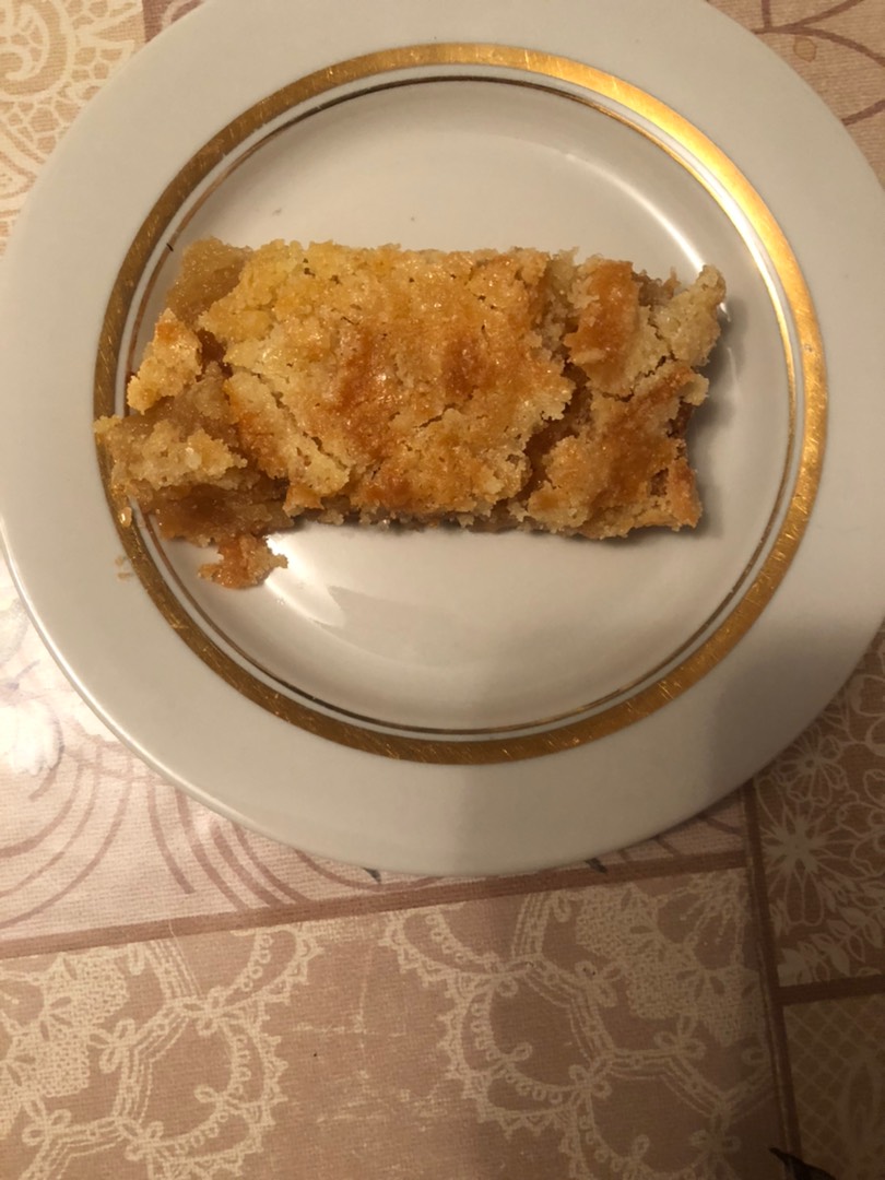 Насыпной пирог с творогом и яблоками - рецепт автора Надежда