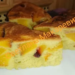 Вкуснейшая шарлотка с нектаринами в мультиварке