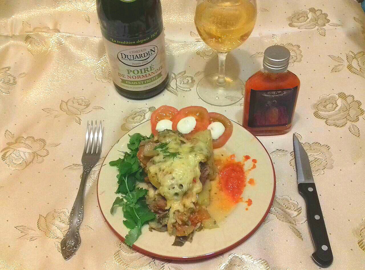 Запеканка из свинины в фольге