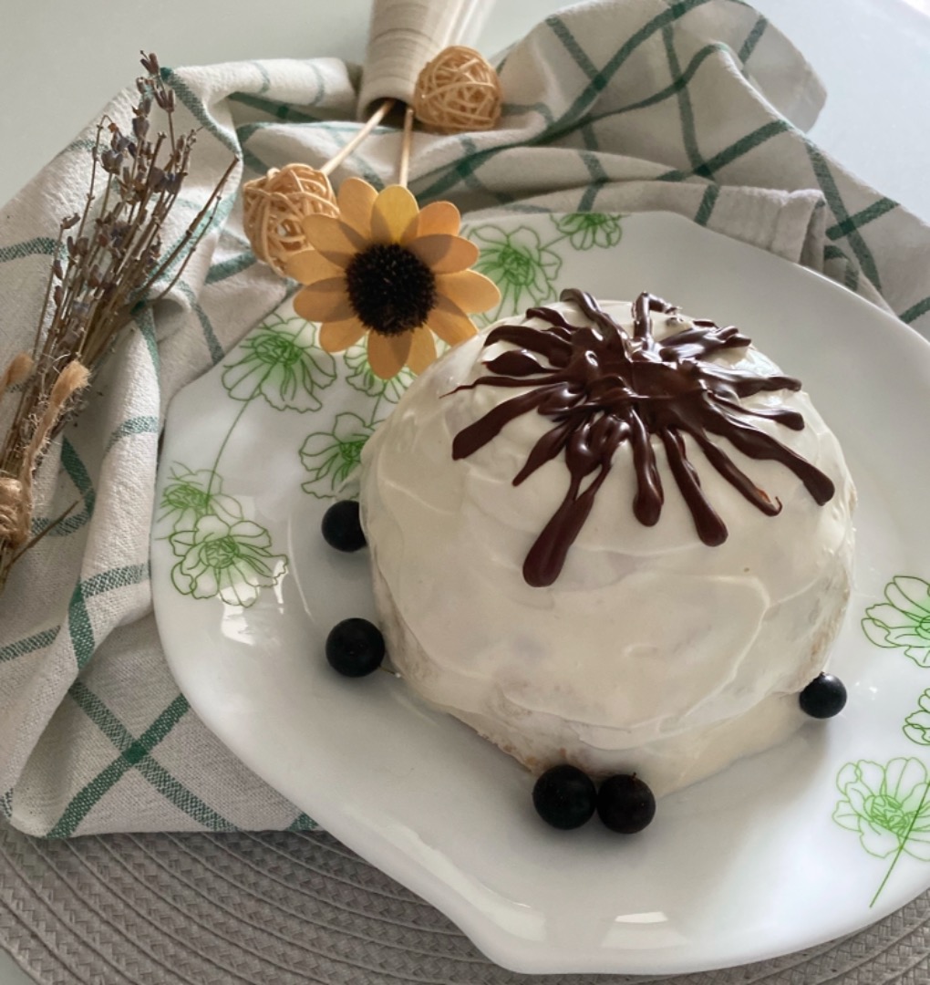 Домашний торт со сметанно творожным кремом