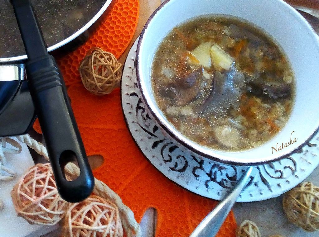 Суп из подберезовиков с лапшой - рецепт автора Евгения Киселева