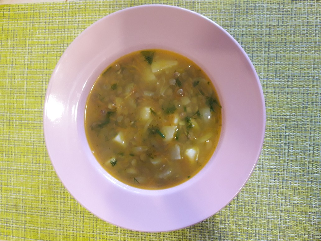 Ингредиенты для «Суп с чечевицей и копченостями»: