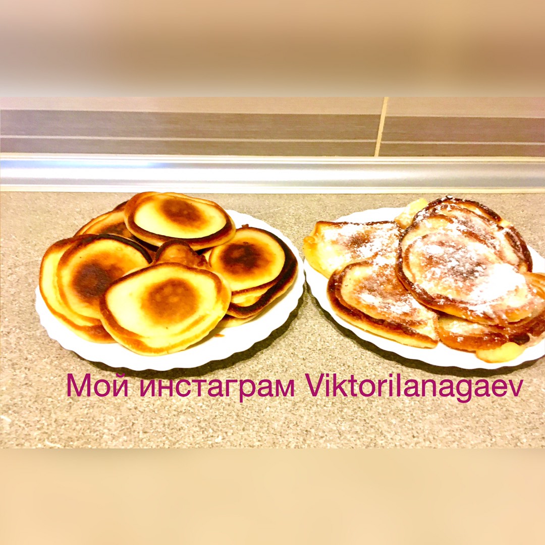 Оладушки с шоколадной начинкой.😋